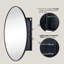 30"H x 20"W Surface Mount Black Oval Bathroom Medicine Cabinet with Mirror and Adjustable Shelves