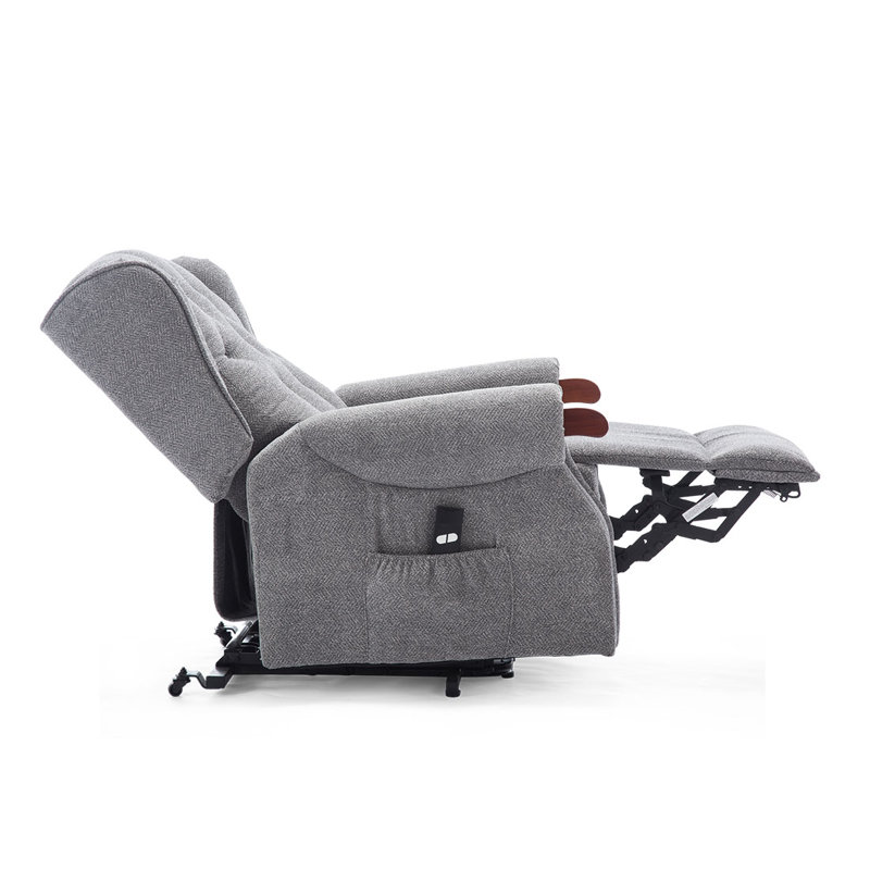 Avalon 83cm Wide Lift Assist Wing Chair Recliner, Grey