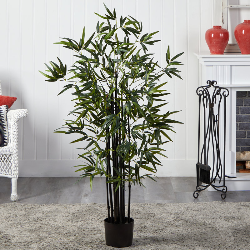 Bambou artificiel en pot, H 48 po x l 29 po x P 29 po / 575 feuilles