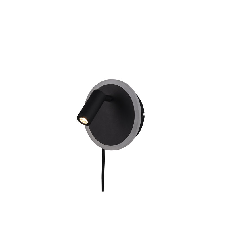 Corner LED Plug-in Spotlight, Black