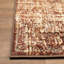 Tapis abstrait brun et doré tissé à la machine 5 pi x 8 pi