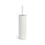 Porte-brosse de toilette en métal rosé Acento avec doublure amovible et base lestée, blanc mat-126150890