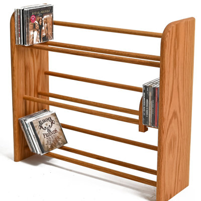 Dowel-Style Wooden CD Rack - 01 Series