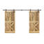 Porte de grange à panneaux et en métal avec trousse de quincaillerie d'installation-53905936-53905929