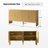 Martha 63"Wide Modern 4 Door Fluted Sideboard with Cable Management-683216635