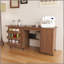 Table de machine à coudre pliable de 57,5 po avec roulettes verrouillables, station de bricolage avec tablettes, bacs et armoire, armoire de couture réglable / bureau pour la maison, la chambre à coucher et la salle d'artisanat (noyer)-133598341