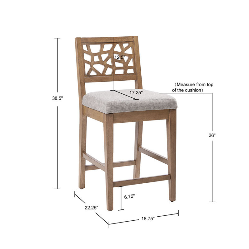 York Solid Wood Bar & Counter Stool - Modern Farmhouse