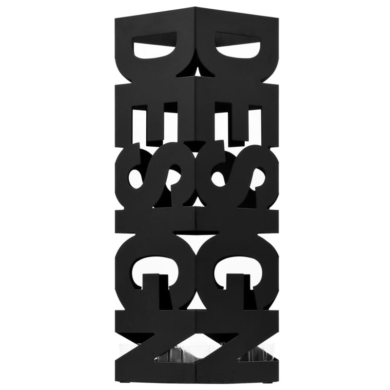 Ida Steel Freestanding Umbrella Stand, Black