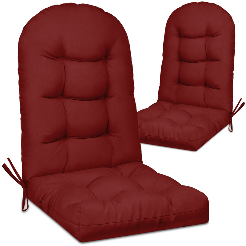 Coussin de chaise Adirondack 5 pouces (ensemble de 2), Rouge