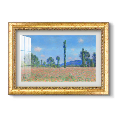 Poppy Field (Giverny), 1890-1891-Claude Monet-Custom Framed Print