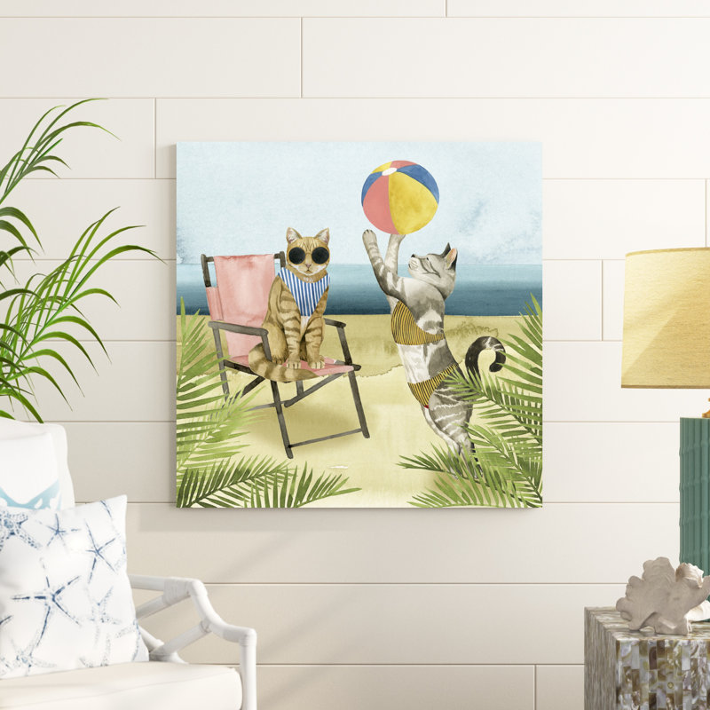 Coastal Kitties I, H 36 po x l 36 po x P 1,25 po