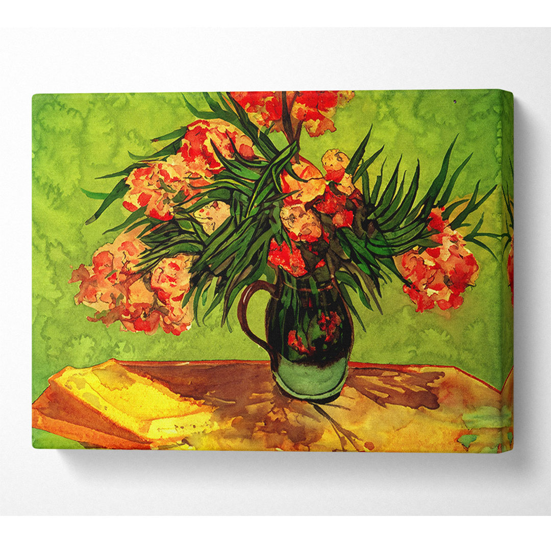 Van Gogh Stillleben Vase mit Oleander und Büchern - Leinwanddrucke