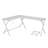 Dazenus White Finish L-Shape Computer Desk With Spacious Work Area And Sturdy Metal Frame, Ideal For Compact Spaces-338390444