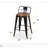 Solid Wood Counter Stool with Steel Frame-1853316987