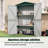 vidaXL Garden Shed Green 45.7"x17.7"x68.9" Galvanized Steel-110584085
