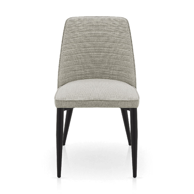 Clement Dining Chair in Effie Flax Fabric, Gray