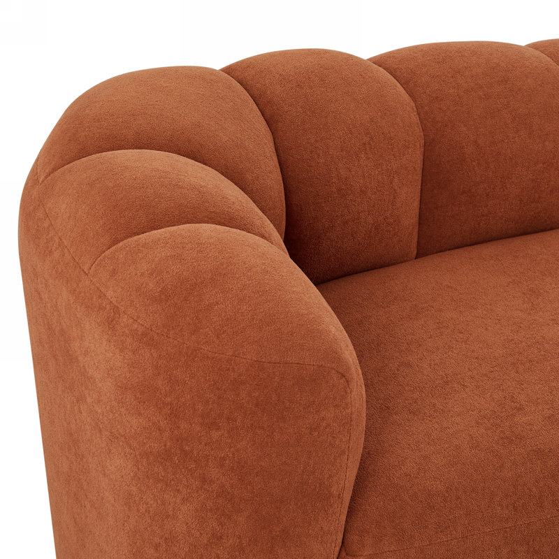 Chaise longue rembourrée Airella, Orange foncé