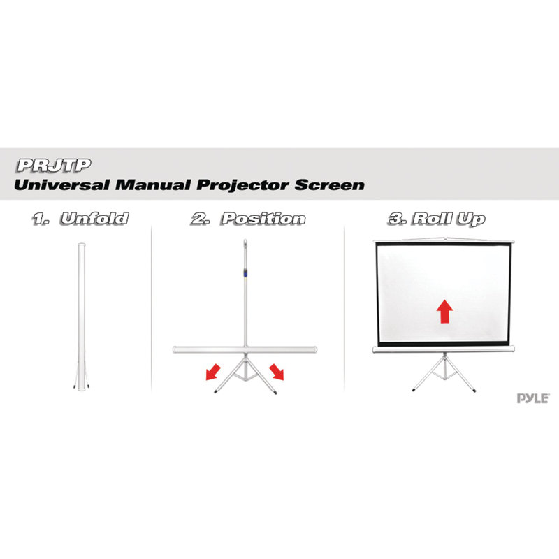 Pyle Manual Projector Screen Projector Screen