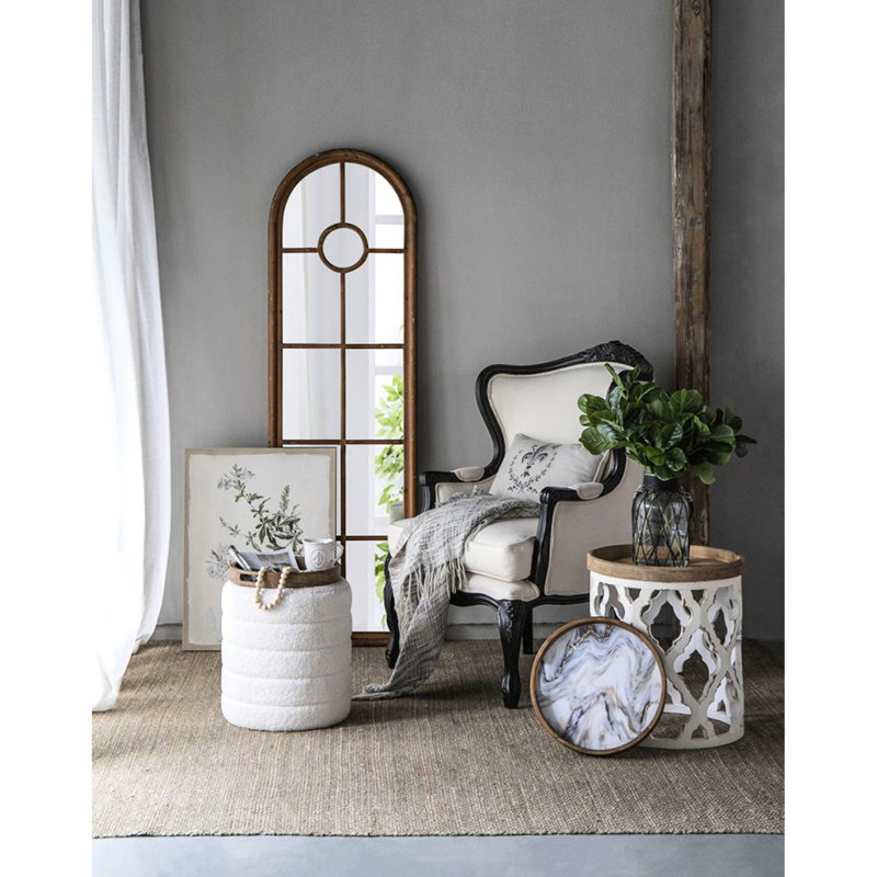 5 décorations élégantes pour la maison - comprend une plante artificielle, un vase, des plateaux, un tabouret, une table d'appoint en style champêtre et une branche