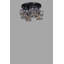 Lustre noir élégant, structure en métal, 6,7 po x 5,5 po | Hauteur totale: 9,1 pouces | Plaque de base de 13,8 po x 1,2 po | 4 x douilles E27 de 40 W maximum | Élégant luminaire pour le décor du salon et de la salle à manger, ampoules non incluses-1116260112-1116260113-1116260116