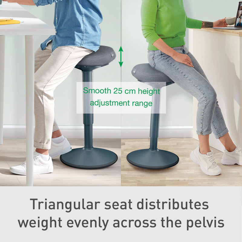 Adjustable Height Active Stool, Matte Blue