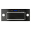 36 inch 900 CFM Convertible Insert Range Hood 4 Speed Quiet Black Tempered Glass Panel Push Button Control with LED Lights-120430889
