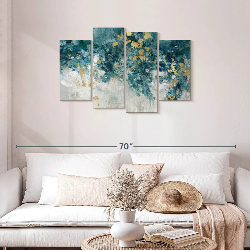 Bleu sarcelle Avery Charmed, H 27 po x l 43 po