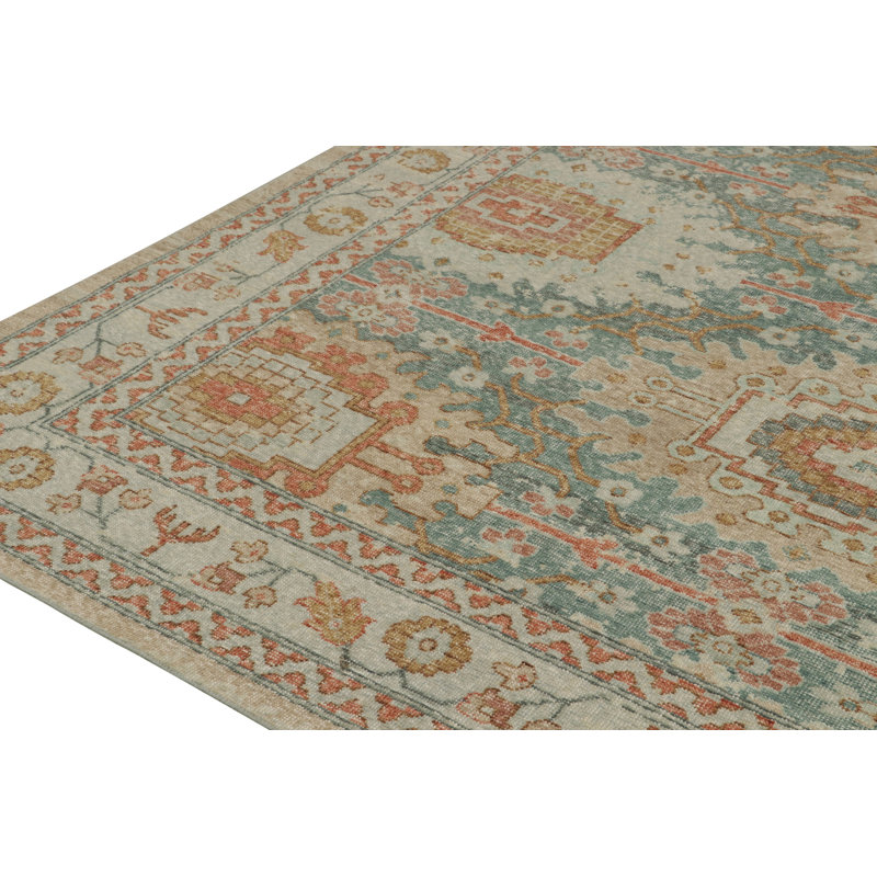 Distressed Homage Hand Knotted Wool Animal Print Area Rug, Runner 3' x 8'