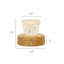 Lampe de bureau rustique rechargeable avec cristal à facettes et intensité variable, forme tulipe, sans fil, fini bois naturel (lot de 2)