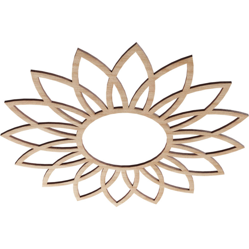 Médaillon de plafond 22 "x 22" x P 7 5/8 "x T 1/4" Daisy, H 22 po x l 22 po x P 0,25 po, Aulne