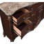 Commode 7 tiroirs en bois massif avec plateau en marbre Constantine