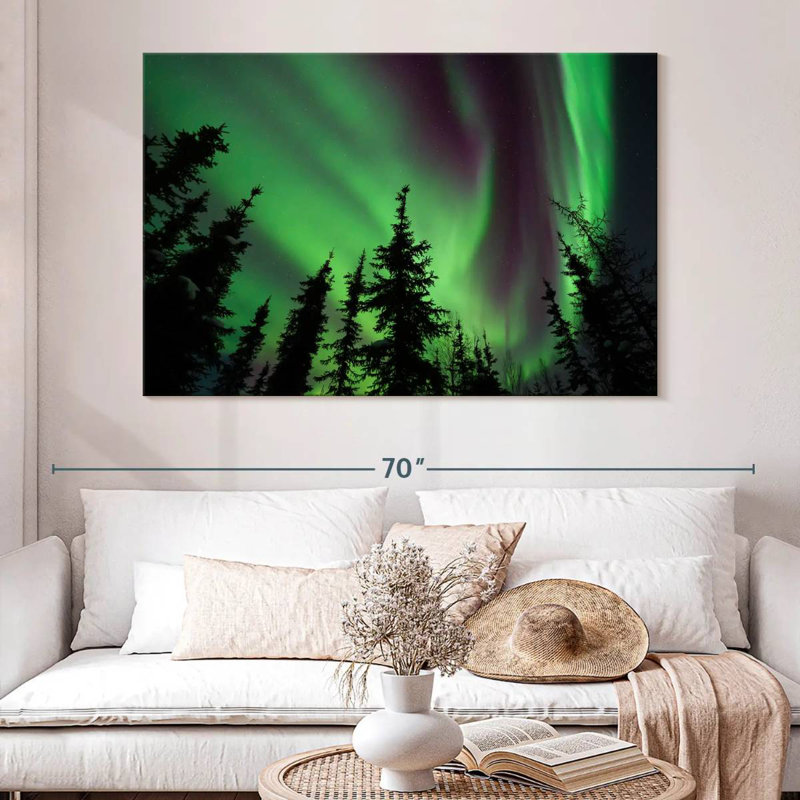 Alvord Fairbanks Aurora Borealis, H 34 po x l 51 po