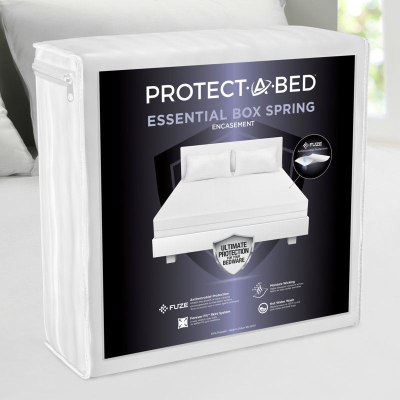 Protège-sommier Essential de Protect-A-Bed, 100% imperméable, résistant aux punaises de lit et aux odeurs, Double