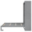 Mur de lit gris avec tablette. Choix de meubles. Fabrication robuste et contreplaqué. Lattes de matelas confortables et réductrices. Max 6 po s'adapte facilement. Assemblage facilité et rapide du lit double,-1204297569