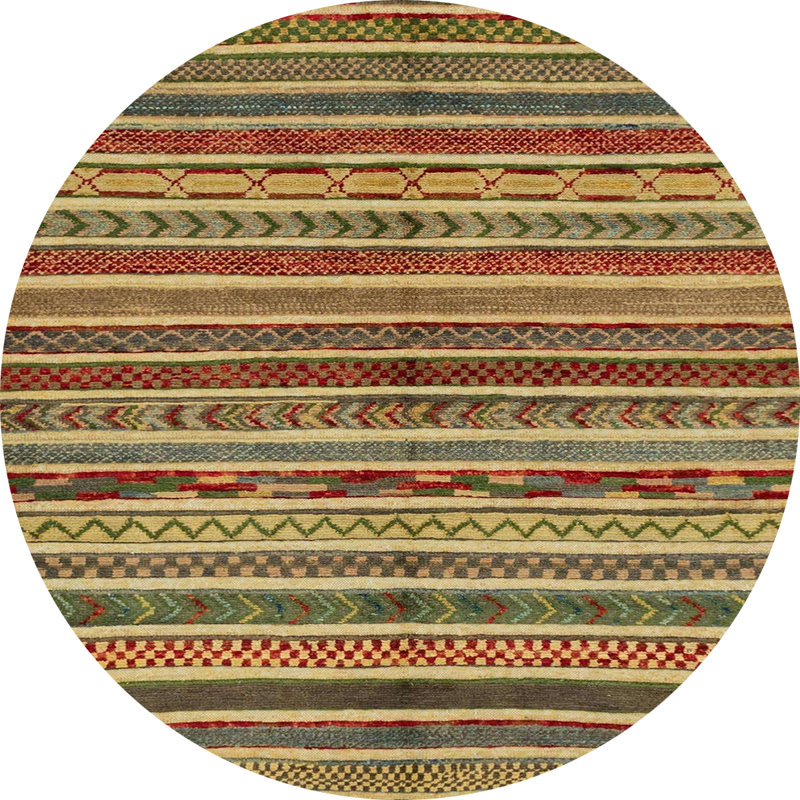 Abstract Indoor Rug, Round 6'