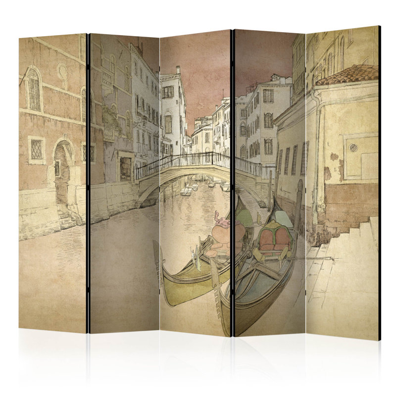 Derosa 225cm W x 172cm H 5 - Panel Folding Room Divider