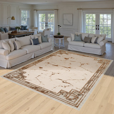 Tapis noir / gris / ivoire / beige Monaco Series