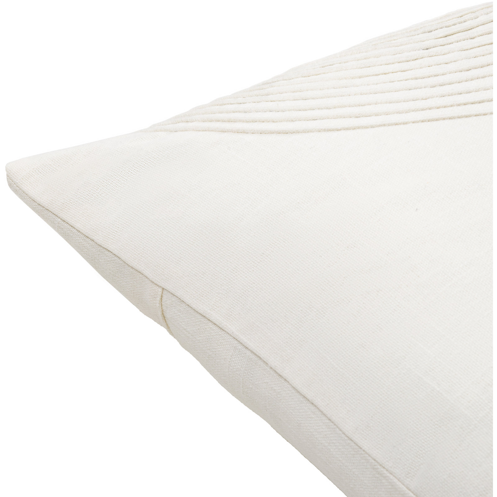 Rida Embroidered Cotton Throw Pillow, White, 20" x 20", No Fill