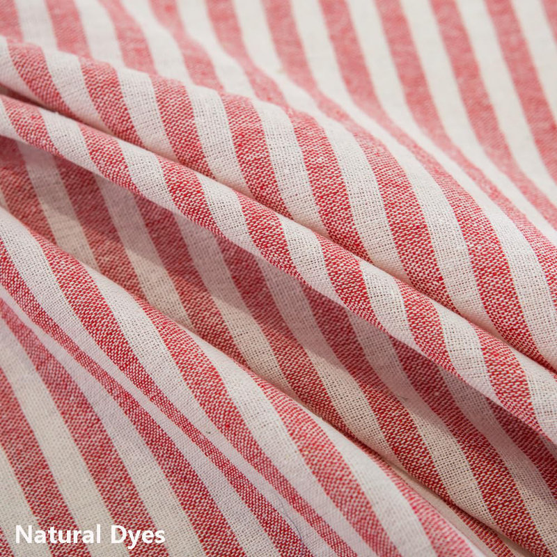 Nappe carrée en coton à rayures rouges et blanches Nappe d'extérieur Boho