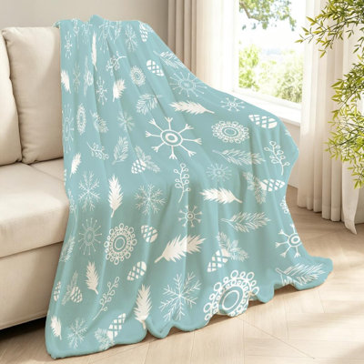 Jeté en flanelle transparente ultra douce, imprimé abstrait pour filles