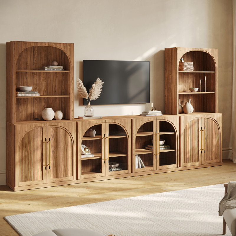 Ensemble de meuble télé 5 pièces Modern Gaitan Series 2G, Camel, Chameau