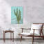 Désert, cactus bleu sarcelle, ciel, minimaliste, moderne, paisible, cactus, paysage naturel, reproduction d'art mural-129970816