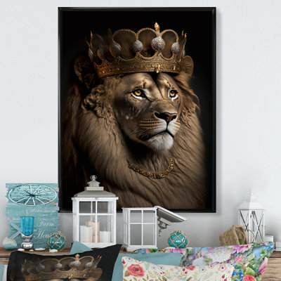 Portrait d'un roi lion II - reproduction sur toile