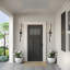 36.9”H Black Dimmable LED Outdoor Wall Lantern Sconce With Frosted Glass