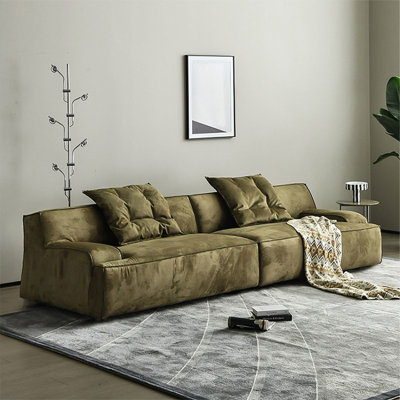 Green 100% Polyester Modular Sofa cushion Loveseat