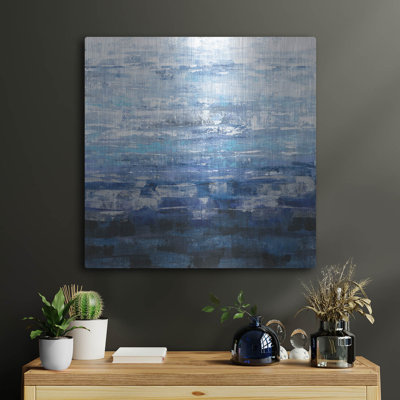  «Islandais» par Silvia Vassileva, art mural en métal, 24 po x 24 po