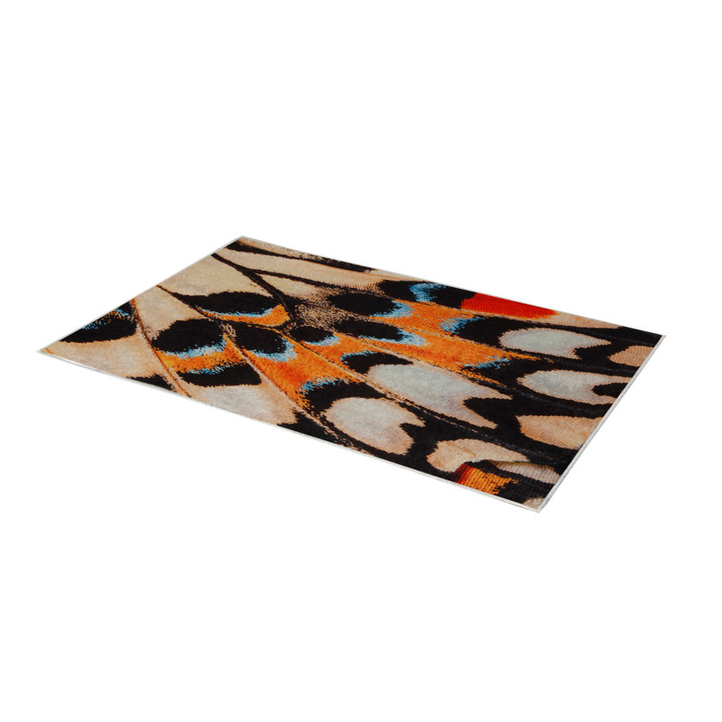 Soft Hall Carpet 2.6 x 4.9 Feet | 100% Polyester, 0.04 in Pile Height | Antibacterial, Non-Slip Underside | Woven with 3D Digital Printing | Machine Washable | Durable & Stylish for Entryways & Living Rooms