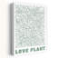 Love Plant Pattern Delicate Modern Organic Nature Plant Wall Art Print 1 Piece Wrapped Canvas Wall Art-1342418718