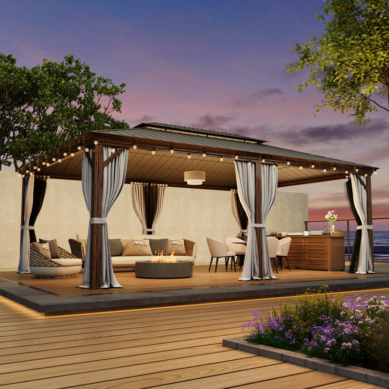 Abri de jardin à toit rigide 14 pi x 20 pi