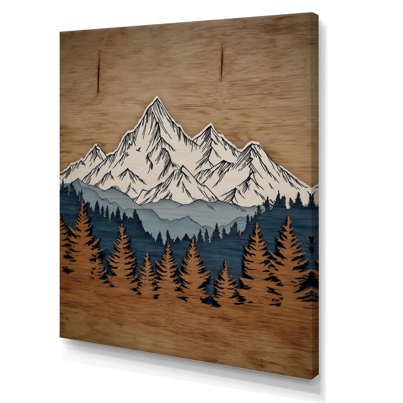 «White and Brown Morocco Berber Mountains - Mountains Wall Art, White Landscape», reproduction d'art sur toile, Toile tendue